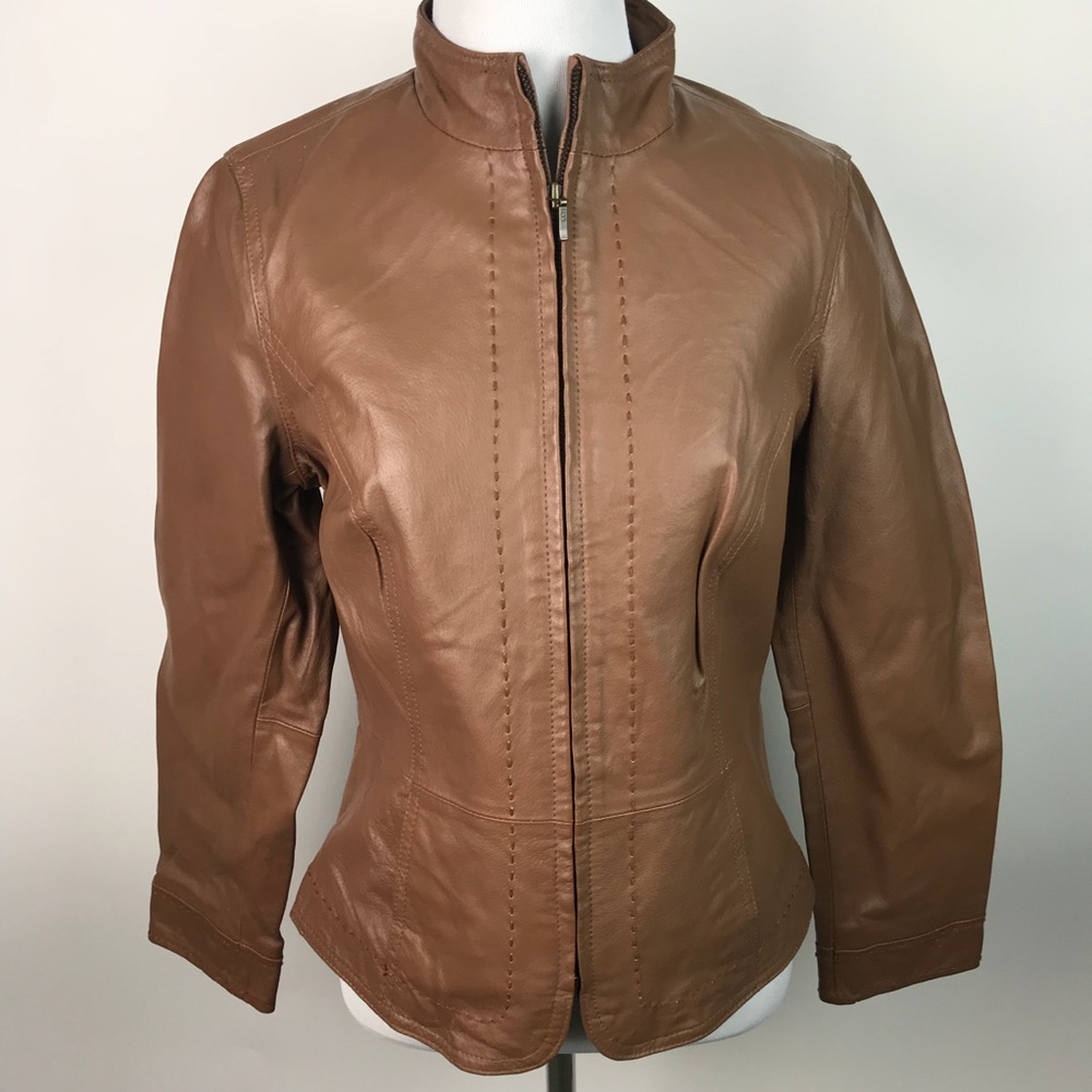 Coldwater Creek Genuine Leather Jacket AI75